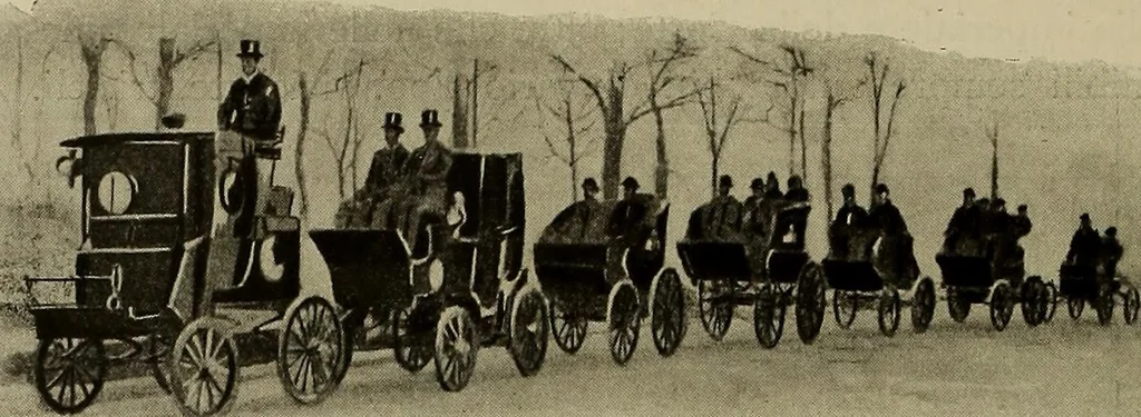 An illustration from La carrozza nella storia della locomozione, 1901, leaf 295