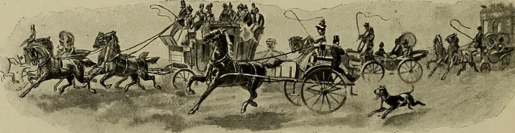 An illustration from La carrozza nella storia della locomozione, 1901, leaf 295
