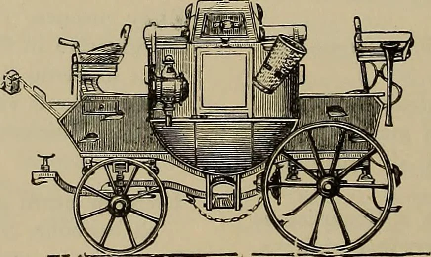 An illustration from La carrozza nella storia della locomozione, 1901, leaf 319