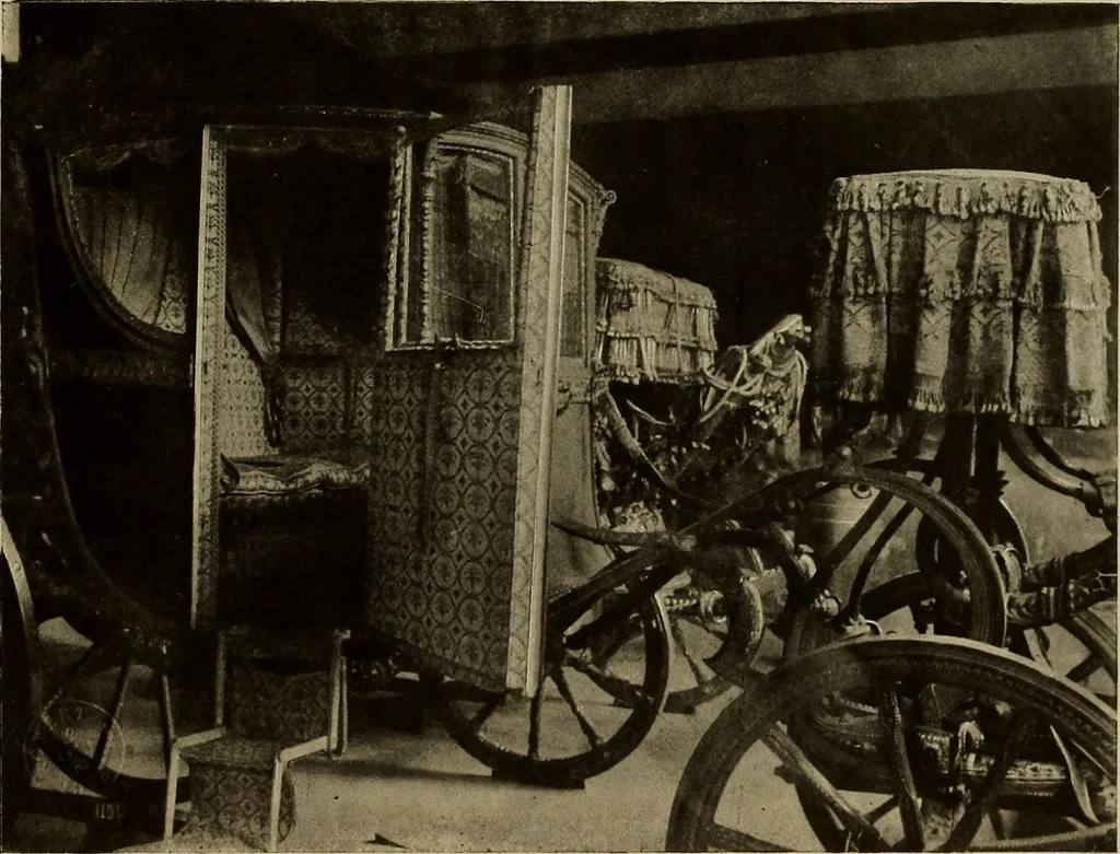 An illustration from La carrozza nella storia della locomozione, 1901, leaf 68