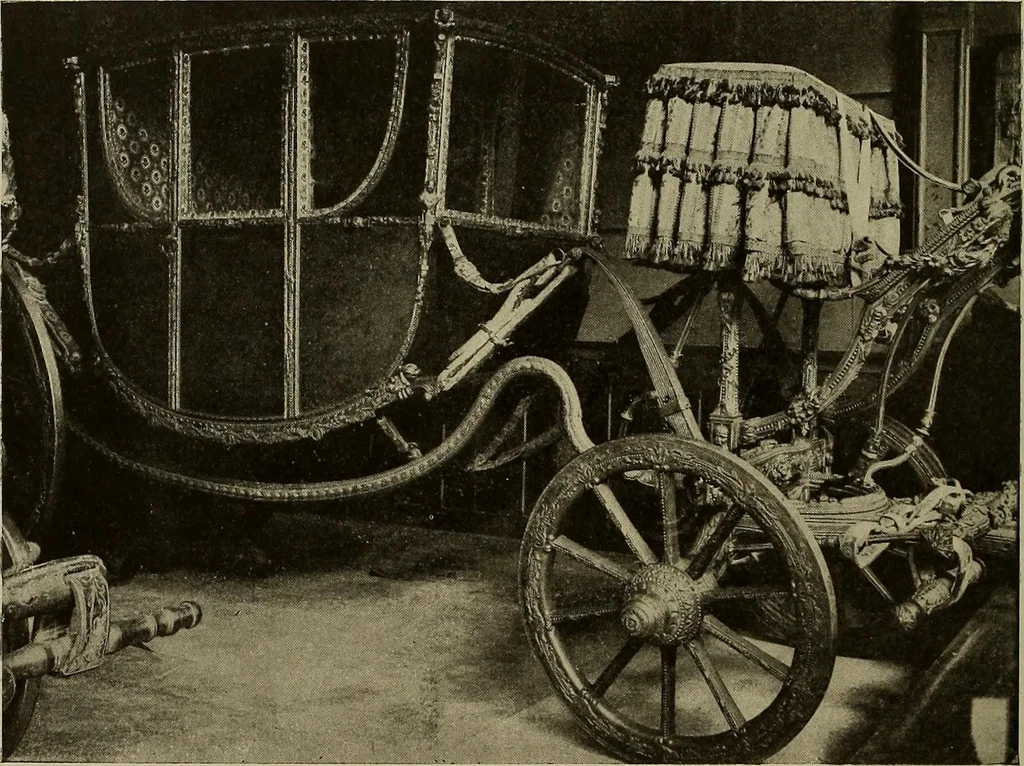 An illustration from La carrozza nella storia della locomozione, 1901, leaf 69