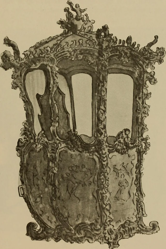 An illustration from La carrozza nella storia della locomozione, 1901, leaf 72