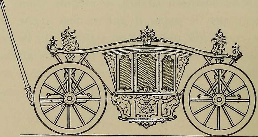 An illustration from La carrozza nella storia della locomozione, 1901, leaf 79