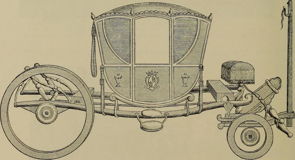 An illustration from La carrozza nella storia della locomozione, 1901, leaf 81