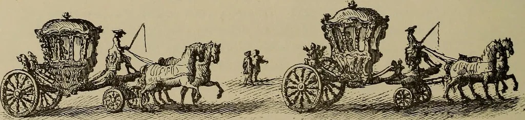 An illustration from La carrozza nella storia della locomozione, 1901, leaf 85