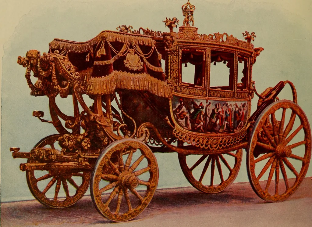 An illustration from La carrozza nella storia della locomozione, 1901, leaf 9