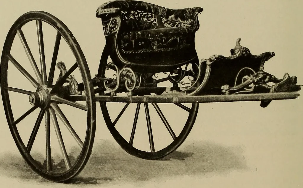 An illustration from La carrozza nella storia della locomozione, 1901, leaf 97