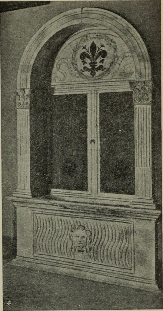 An illustration from La casa fiorentina e i suoi arredi nei secoli XIV e XV, 1908, leaf 126