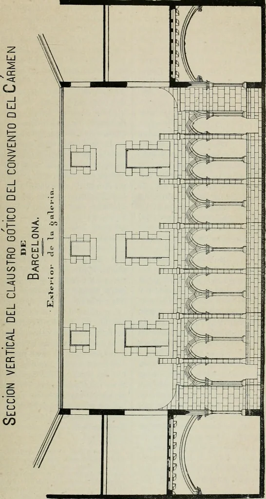 An illustration from La casas de religiosos en Cataluña durante el primer tercio del siglo 19, 1906, leaf 494