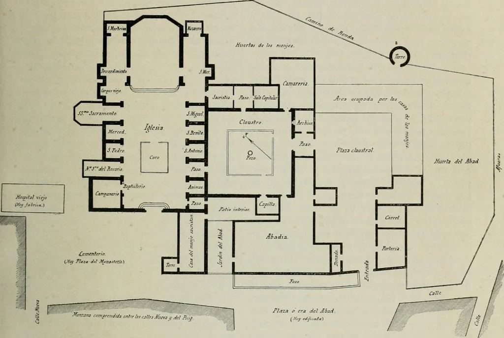 An illustration from La casas de religiosos en Cataluña durante el primer tercio del siglo 19, 1906, leaf 72