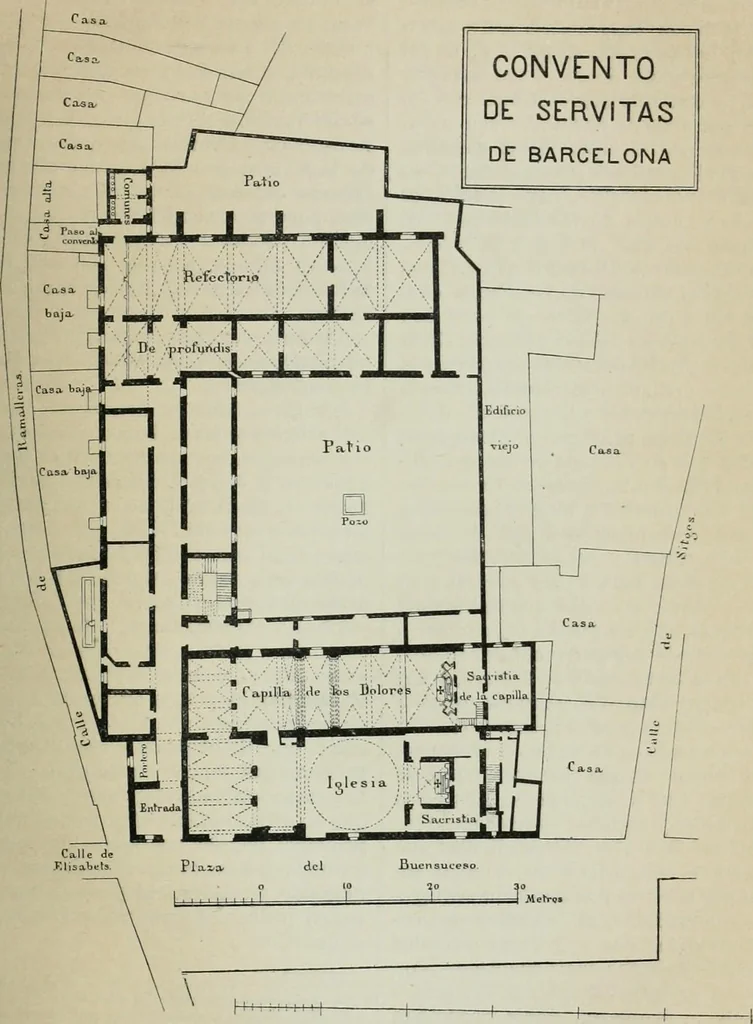 An illustration from La casas de religiosos en Cataluña durante el primer tercio del siglo 19, 1906, leaf 194