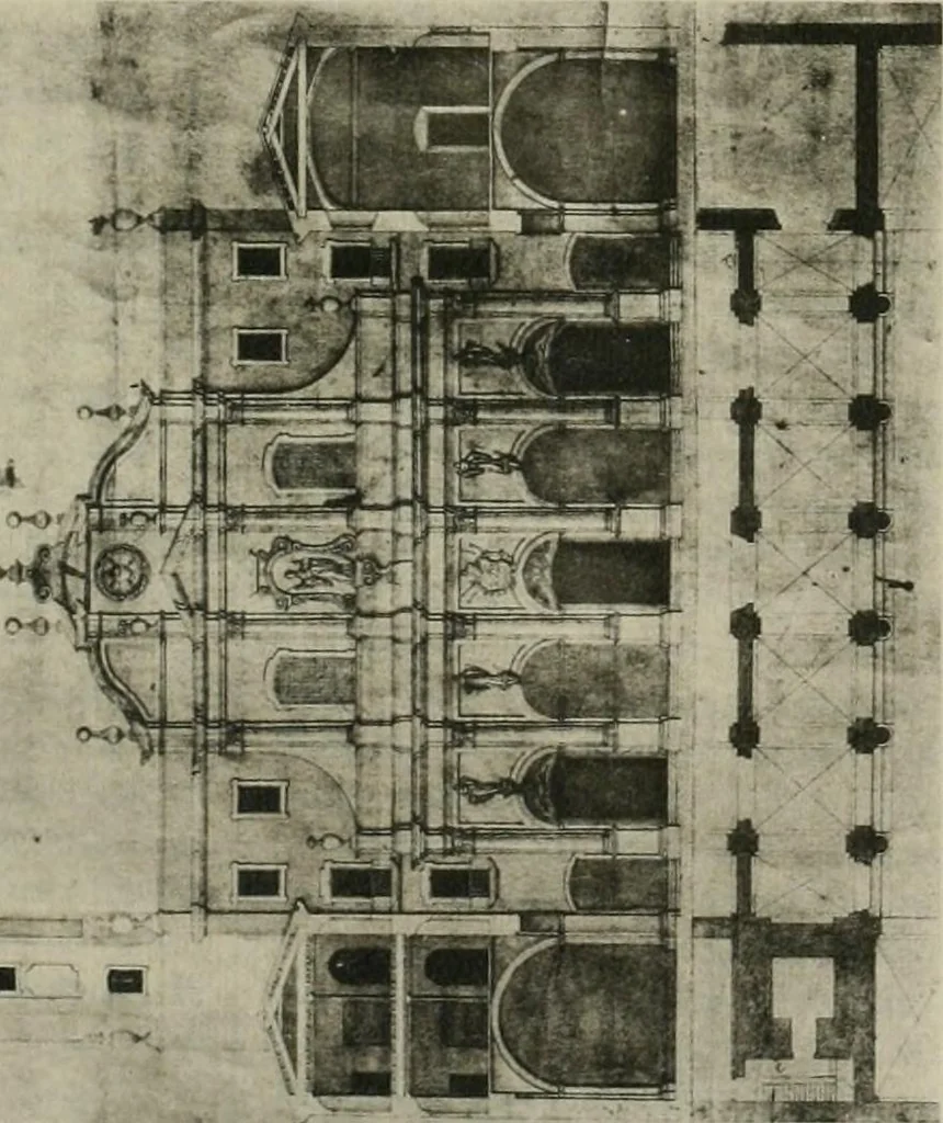 An illustration from La casas de religiosos en Cataluña durante el primer tercio del siglo 19, 1906, leaf 216