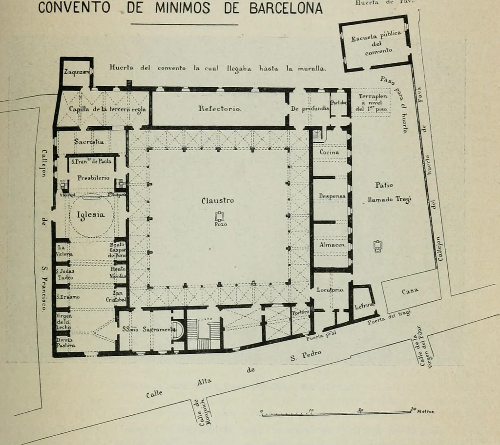 An illustration from La casas de religiosos en Cataluña durante el primer tercio del siglo 19, 1906, leaf 334
