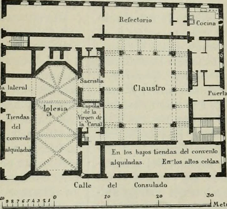 An illustration from La casas de religiosos en Cataluña durante el primer tercio del siglo 19, 1906, leaf 608
