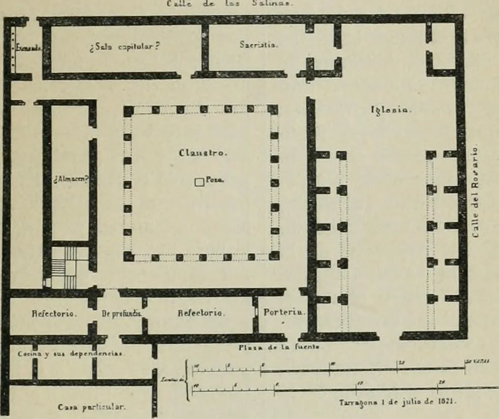 An illustration from La casas de religiosos en Cataluña durante el primer tercio del siglo 19, 1906, leaf 96