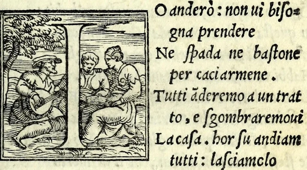 An illustration from La cassaria : comedia, 1546, leaf 11