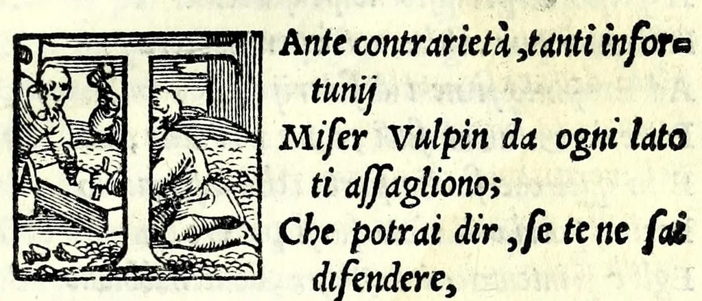 An illustration from La cassaria : comedia, 1546, leaf 63