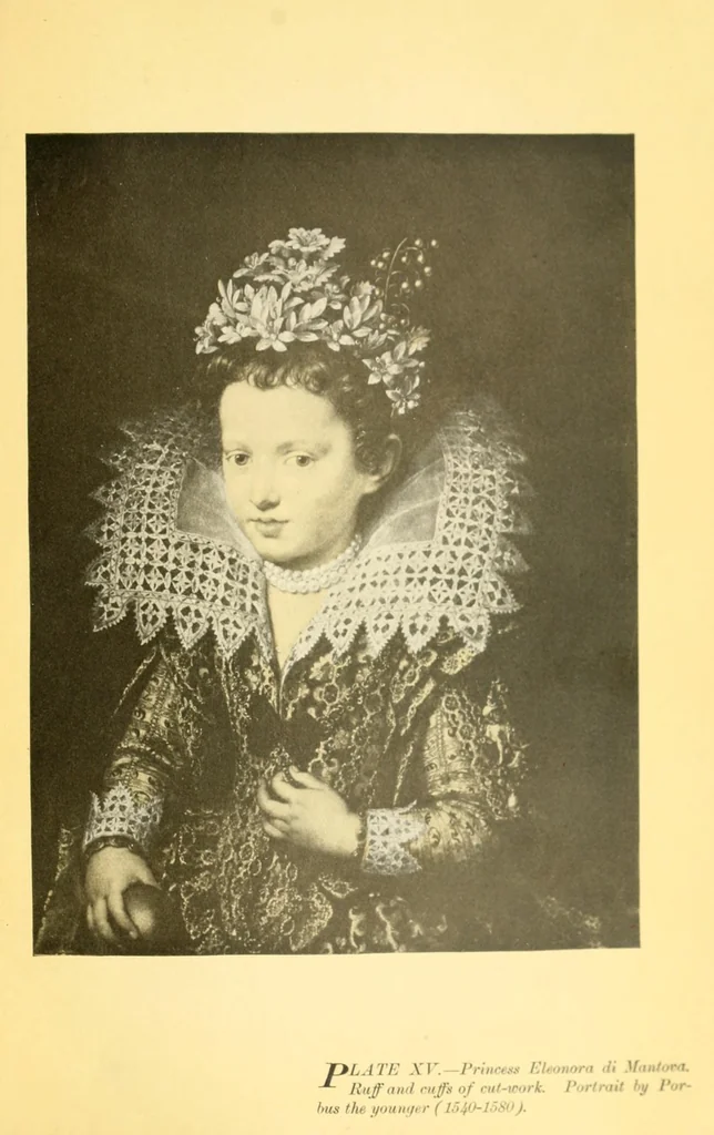 An illustration from The lace book, 1904, leaf 105