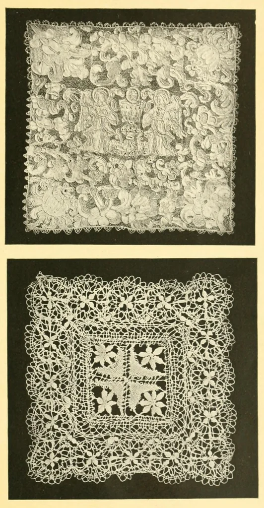 An illustration from The lace book, 1904, leaf 275