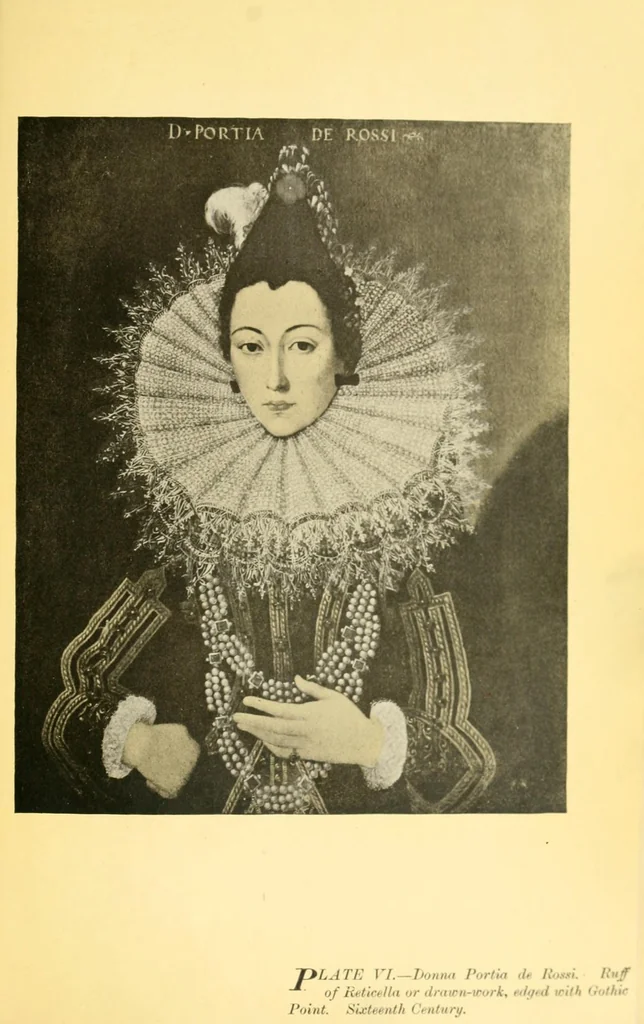 An illustration from The lace book, 1904, leaf 49