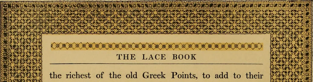 An illustration from The lace book, 1904, leaf 107