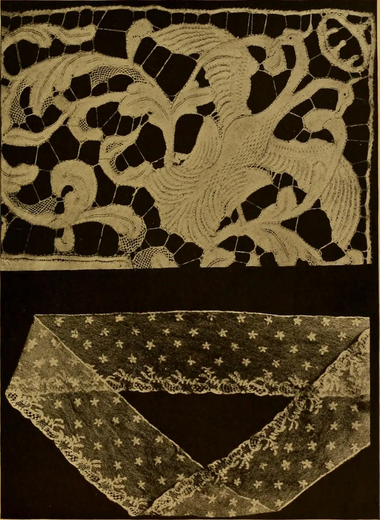An illustration from The lace book, 1904, leaf 166