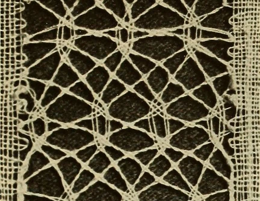 An illustration from A lace guide for makers and collectors; with bibliography and five-language nomenculture, profusely illus. with halftone plates and key designs, 1920, leaf 132