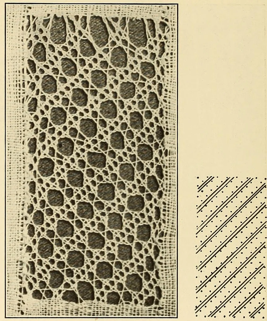 An illustration from A lace guide for makers and collectors; with bibliography and five-language nomenculture, profusely illus. with halftone plates and key designs, 1920, leaf 163