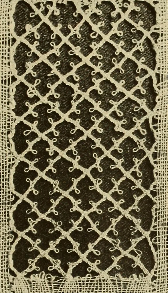 An illustration from A lace guide for makers and collectors; with bibliography and five-language nomenculture, profusely illus. with halftone plates and key designs, 1920, leaf 172