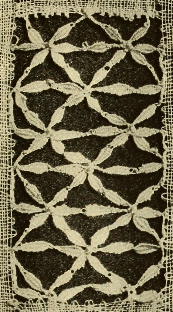 An illustration from A lace guide for makers and collectors; with bibliography and five-language nomenculture, profusely illus. with halftone plates and key designs, 1920, leaf 176