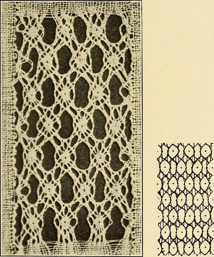 An illustration from A lace guide for makers and collectors; with bibliography and five-language nomenculture, profusely illus. with halftone plates and key designs, 1920, leaf 204
