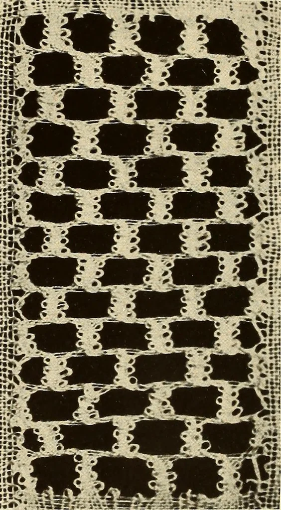 An illustration from A lace guide for makers and collectors; with bibliography and five-language nomenculture, profusely illus. with halftone plates and key designs, 1920, leaf 211