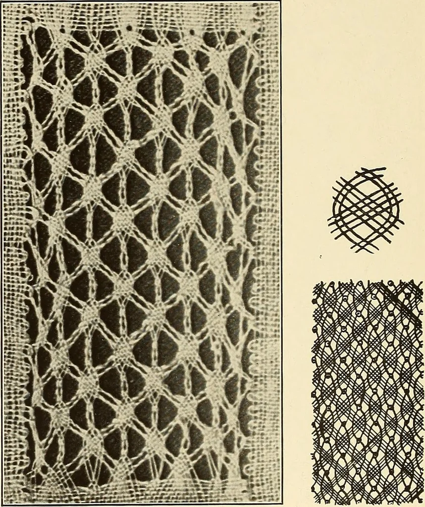 An illustration from A lace guide for makers and collectors; with bibliography and five-language nomenculture, profusely illus. with halftone plates and key designs, 1920, leaf 225