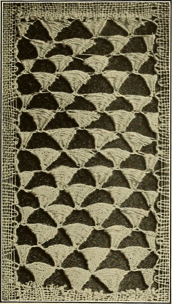 An illustration from A lace guide for makers and collectors; with bibliography and five-language nomenculture, profusely illus. with halftone plates and key designs, 1920, leaf 92
