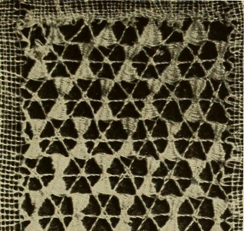 An illustration from A lace guide for makers and collectors; with bibliography and five-language nomenculture, profusely illus. with halftone plates and key designs, 1920, leaf 94