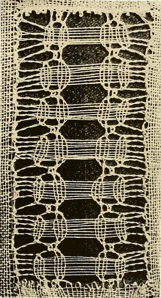 An illustration from A lace guide for makers and collectors; with a bibliography and five-language nomenclature, profusely illus. with halftone plates and key designs, 1920, leaf 110