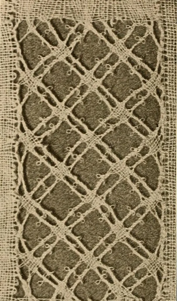 An illustration from A lace guide for makers and collectors; with a bibliography and five-language nomenclature, profusely illus. with halftone plates and key designs, 1920, leaf 115