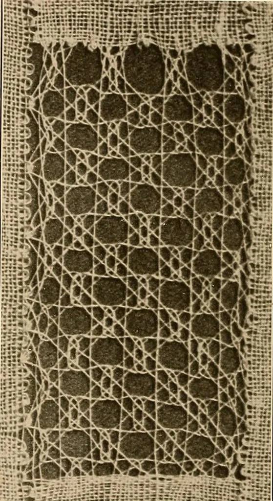 An illustration from A lace guide for makers and collectors; with a bibliography and five-language nomenclature, profusely illus. with halftone plates and key designs, 1920, leaf 123