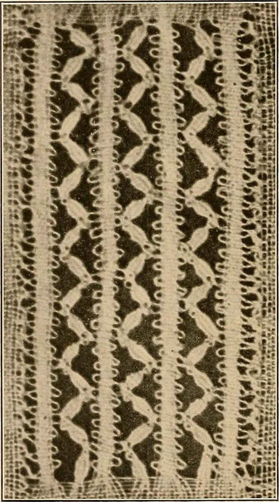 An illustration from A lace guide for makers and collectors; with a bibliography and five-language nomenclature, profusely illus. with halftone plates and key designs, 1920, leaf 127