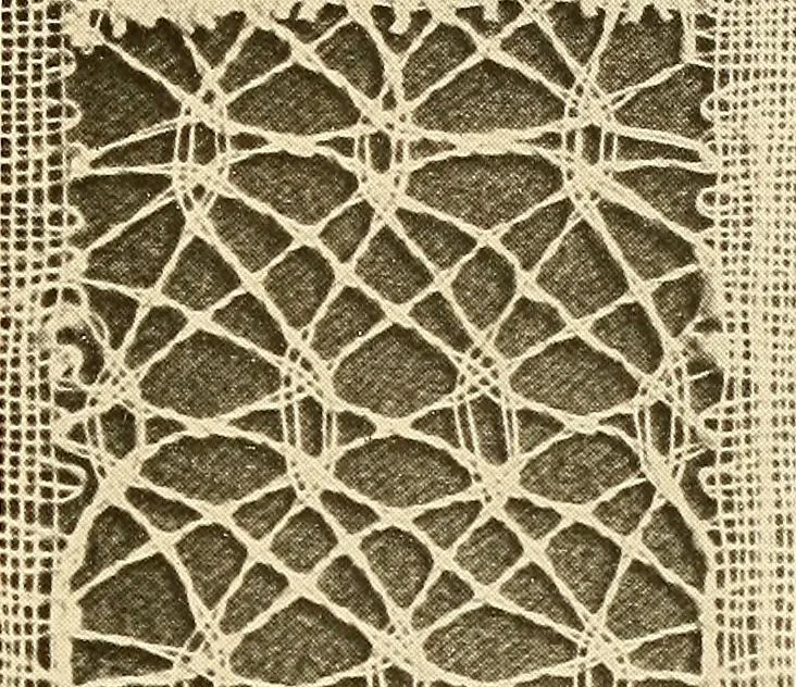 An illustration from A lace guide for makers and collectors; with a bibliography and five-language nomenclature, profusely illus. with halftone plates and key designs, 1920, leaf 132