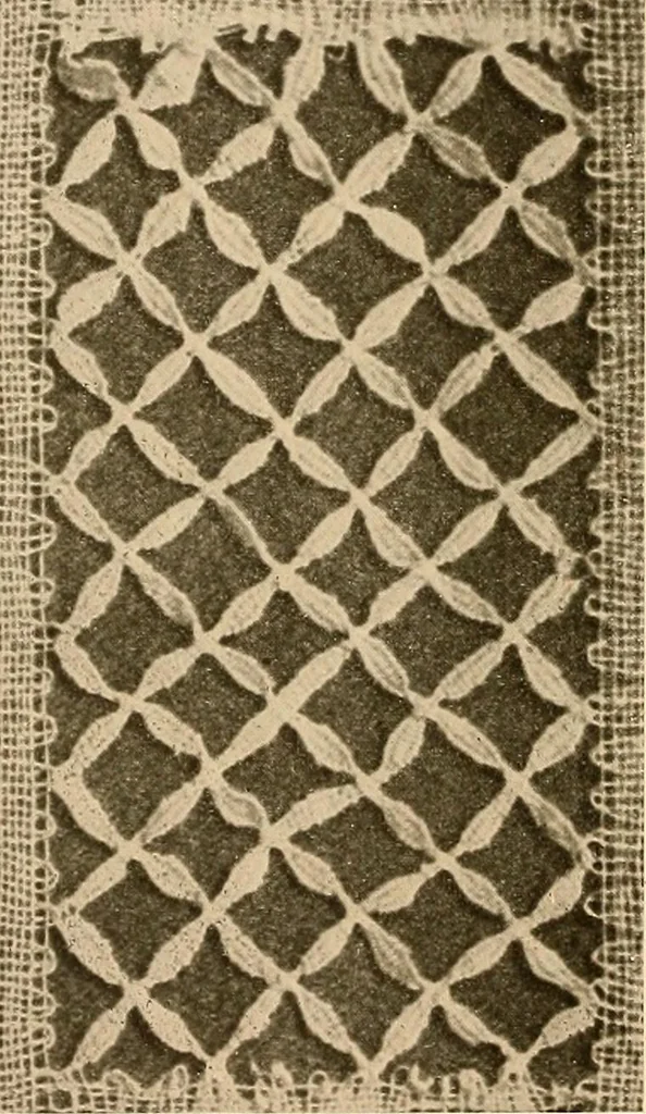An illustration from A lace guide for makers and collectors; with a bibliography and five-language nomenclature, profusely illus. with halftone plates and key designs, 1920, leaf 133