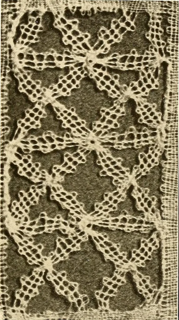 An illustration from A lace guide for makers and collectors; with a bibliography and five-language nomenclature, profusely illus. with halftone plates and key designs, 1920, leaf 136