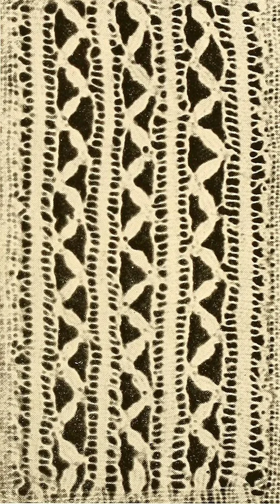 An illustration from A lace guide for makers and collectors; with a bibliography and five-language nomenclature, profusely illus. with halftone plates and key designs, 1920, leaf 146