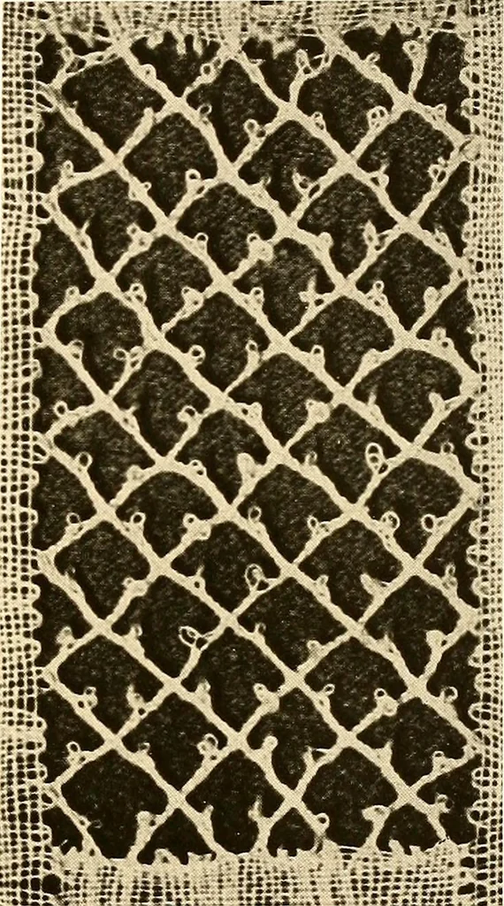 An illustration from A lace guide for makers and collectors; with a bibliography and five-language nomenclature, profusely illus. with halftone plates and key designs, 1920, leaf 152