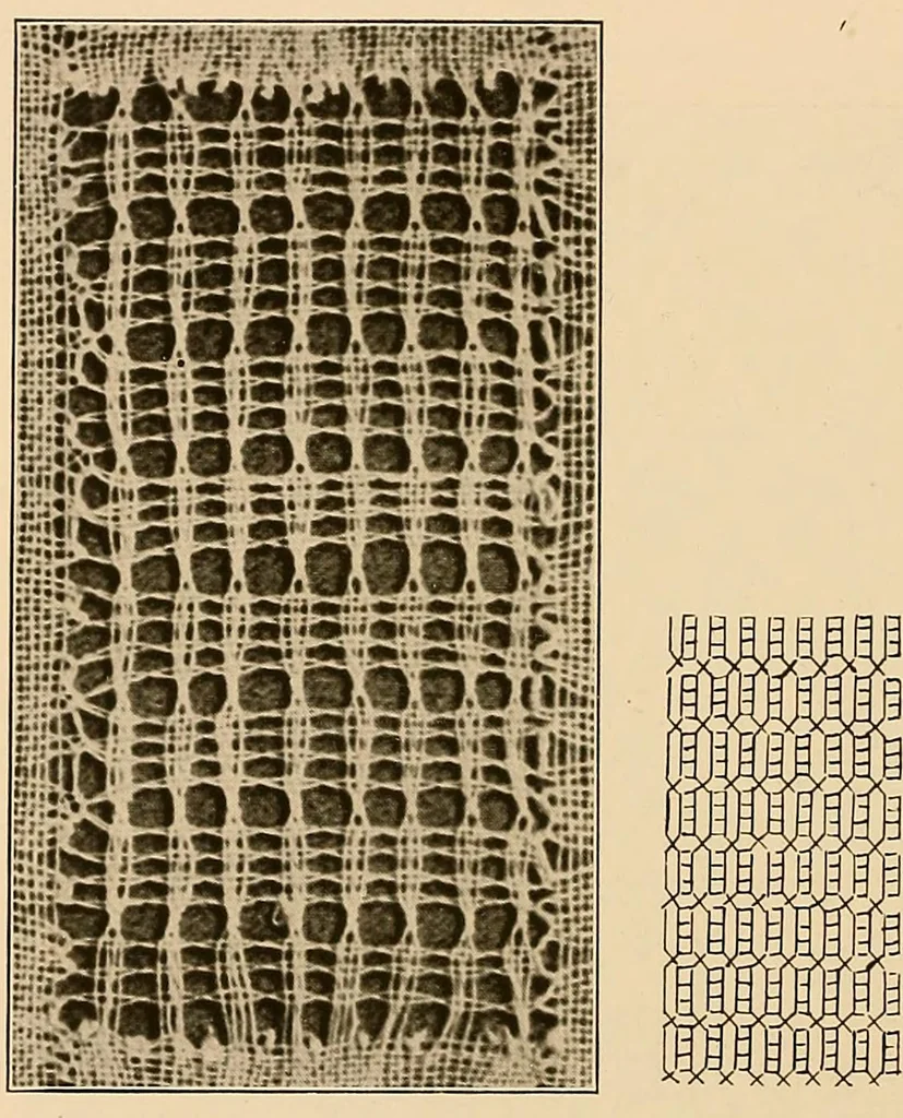 An illustration from A lace guide for makers and collectors; with a bibliography and five-language nomenclature, profusely illus. with halftone plates and key designs, 1920, leaf 153
