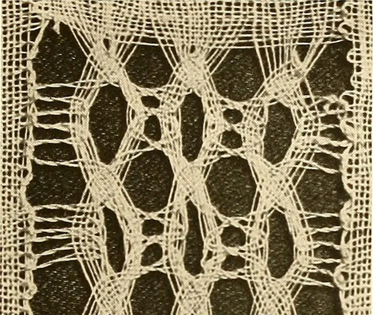 An illustration from A lace guide for makers and collectors; with a bibliography and five-language nomenclature, profusely illus. with halftone plates and key designs, 1920, leaf 196