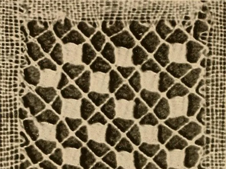 An illustration from A lace guide for makers and collectors; with a bibliography and five-language nomenclature, profusely illus. with halftone plates and key designs, 1920, leaf 209