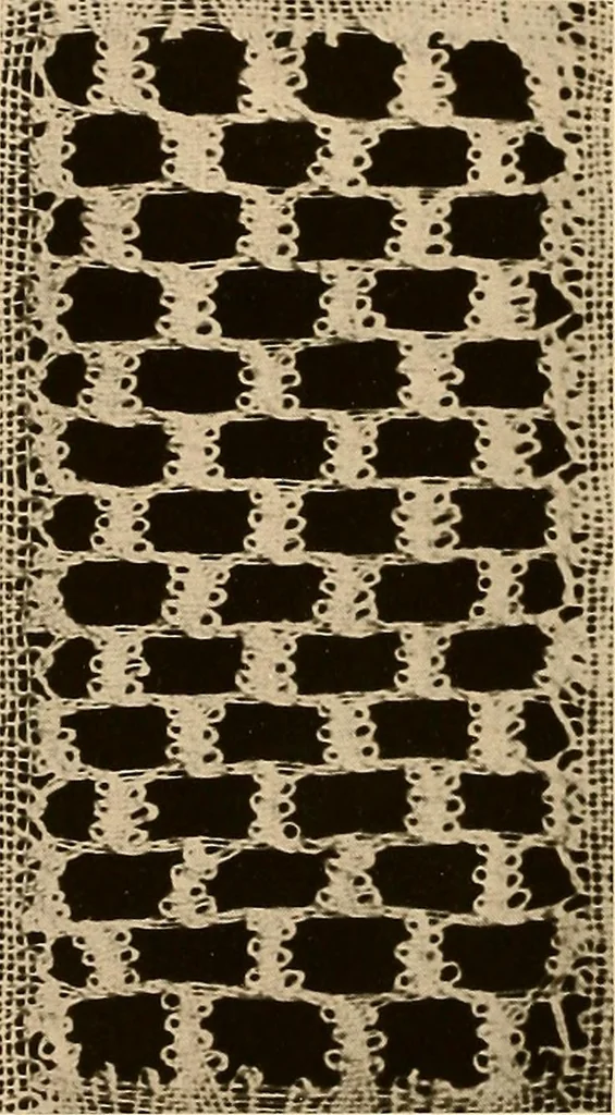 An illustration from A lace guide for makers and collectors; with a bibliography and five-language nomenclature, profusely illus. with halftone plates and key designs, 1920, leaf 211