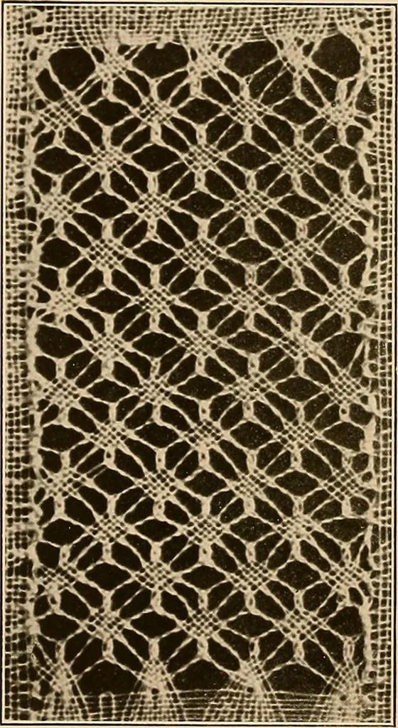 An illustration from A lace guide for makers and collectors; with a bibliography and five-language nomenclature, profusely illus. with halftone plates and key designs, 1920, leaf 213