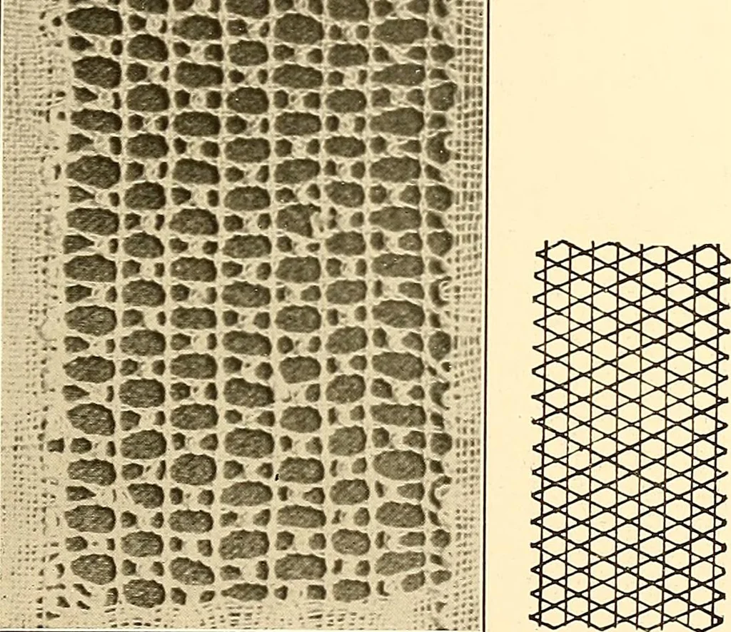 An illustration from A lace guide for makers and collectors; with a bibliography and five-language nomenclature, profusely illus. with halftone plates and key designs, 1920, leaf 228